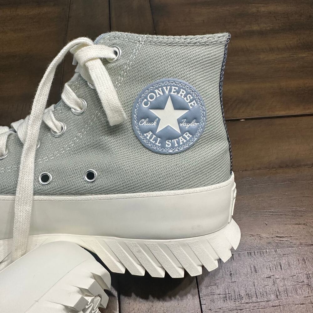 Converse Chuck Taylor All Star Lugged‎ High Platform Sage Light Blue Womens 8.5 - Picture 2 of 8